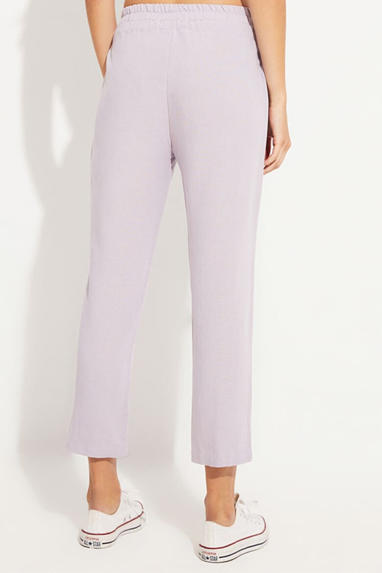 June Pantaloni crop din amestec de in - Pled.ro