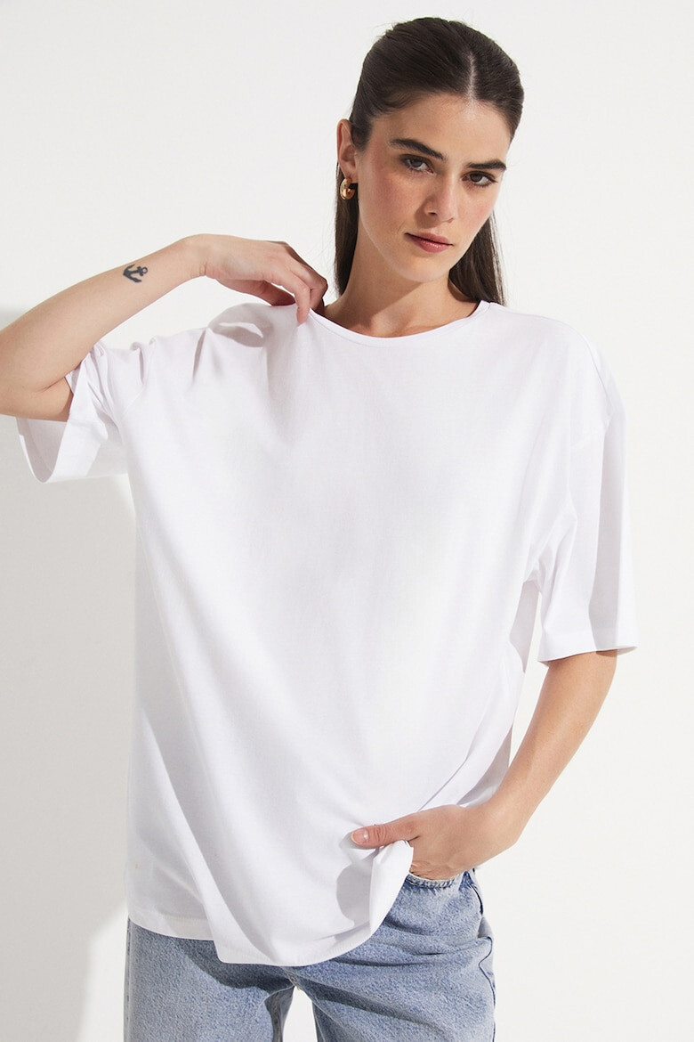 June Tricou de bumbac cu maneci cazute - Pled.ro