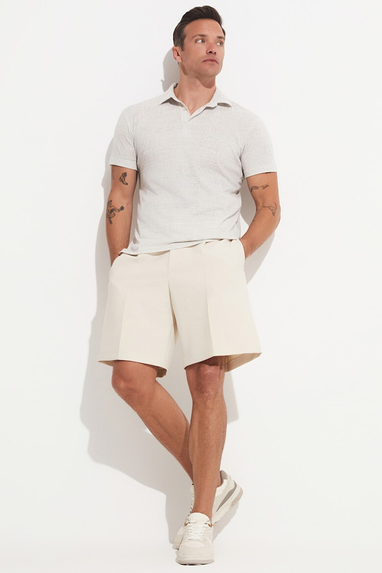 June Tricou polo cambrat cu model - Pled.ro