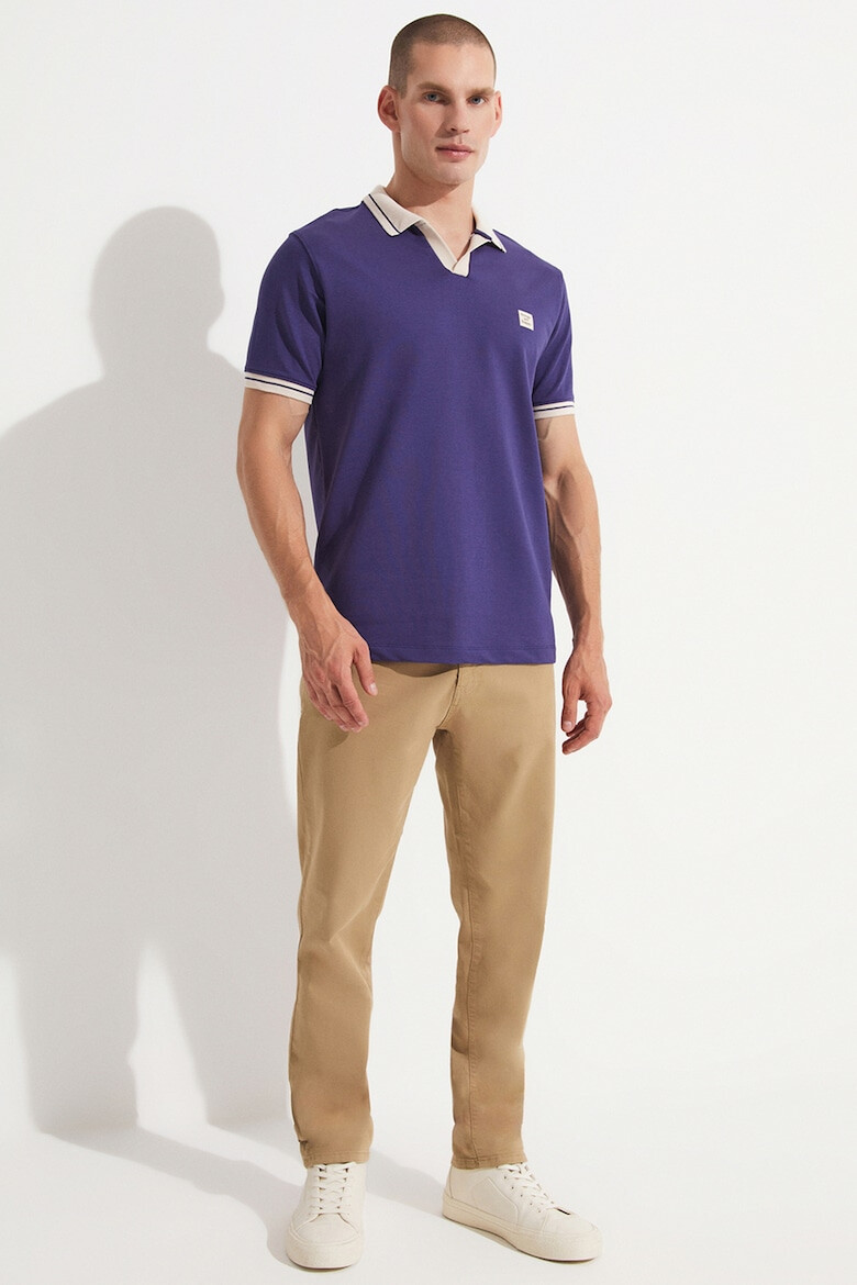 June Tricou polo cu detalii contrastante - Pled.ro