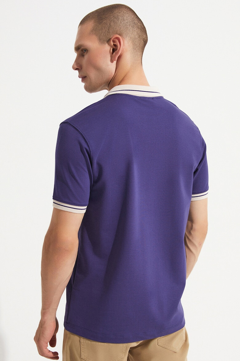 June Tricou polo cu detalii contrastante - Pled.ro