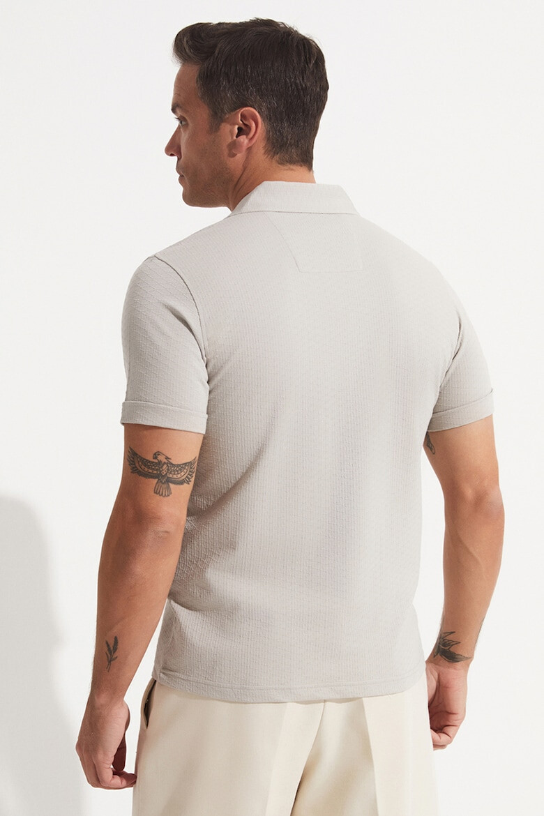 June Tricou polo cu fermoar scurt - Pled.ro