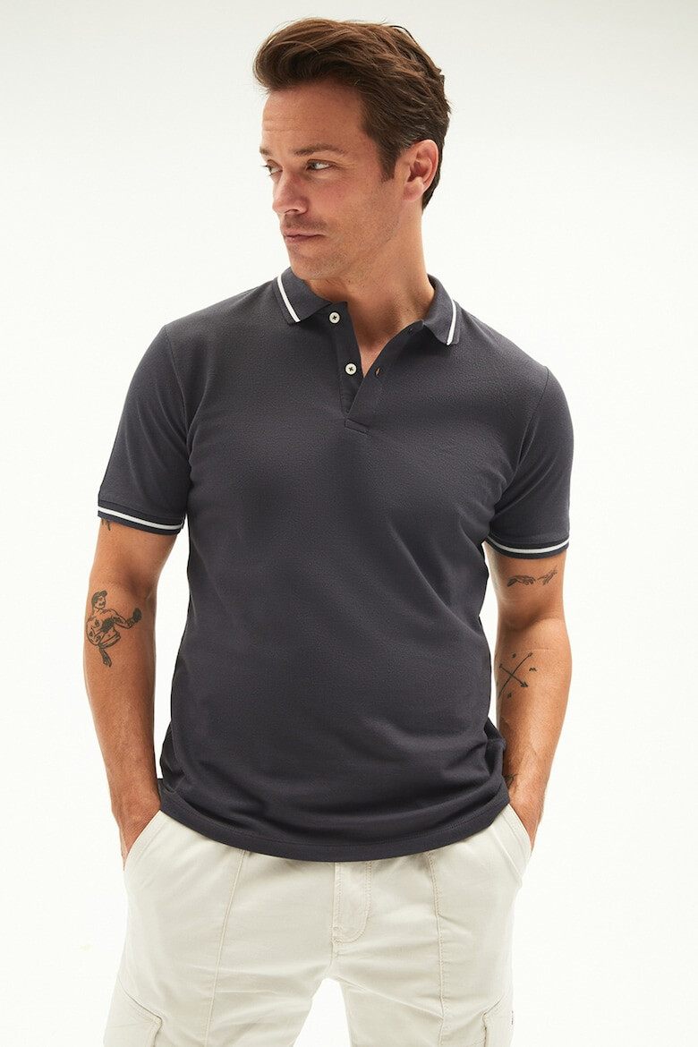 June Tricou polo cu margini contrastante - Pled.ro