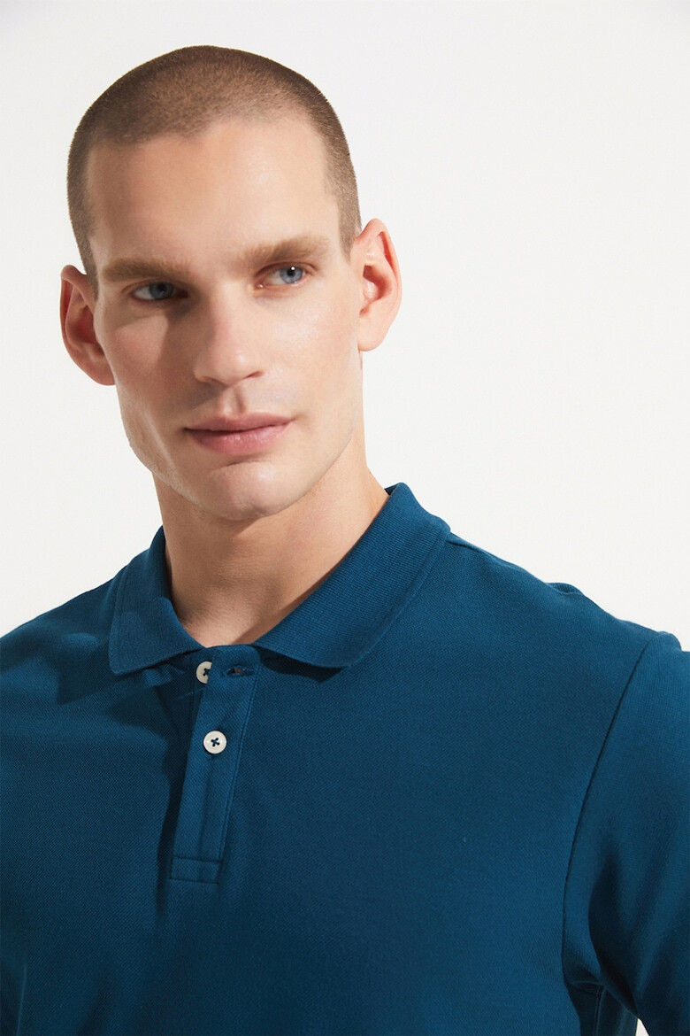 June Tricou polo cu model uni - Pled.ro