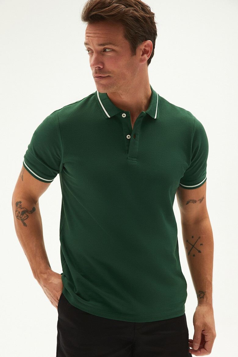 June Tricou polo cu terminatii contrastante - Pled.ro