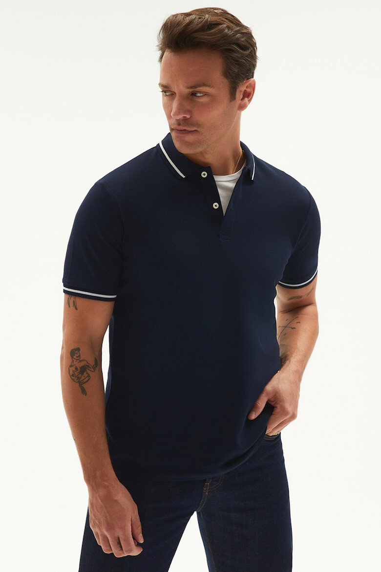 June Tricou polo cu terminatii contrastante - Pled.ro