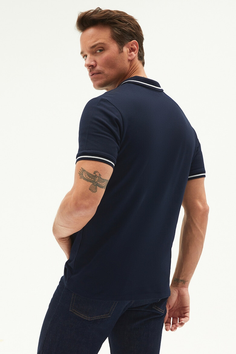 June Tricou polo cu terminatii contrastante - Pled.ro