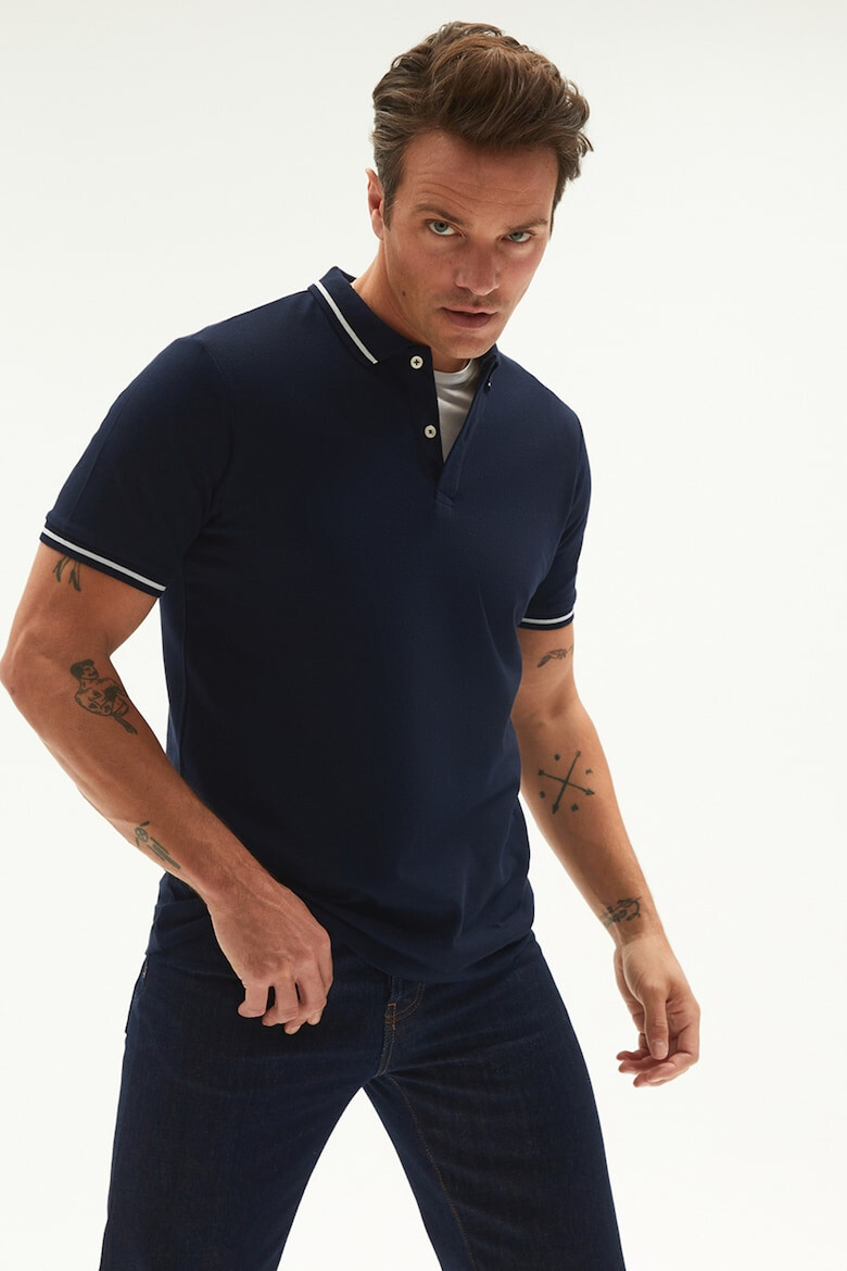 June Tricou polo cu terminatii contrastante - Pled.ro