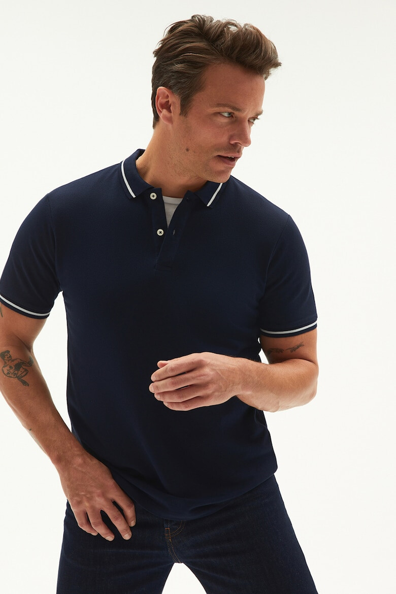 June Tricou polo cu terminatii contrastante - Pled.ro