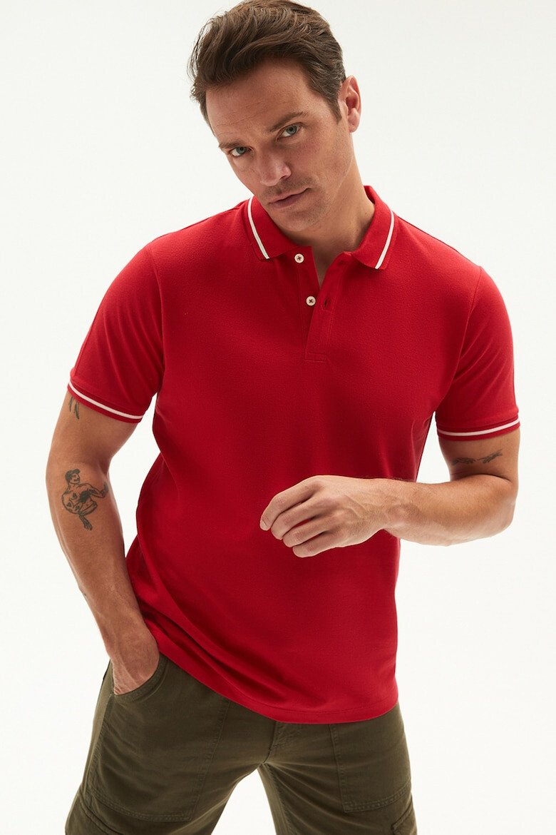 June Tricou polo cu terminatii contrastante - Pled.ro