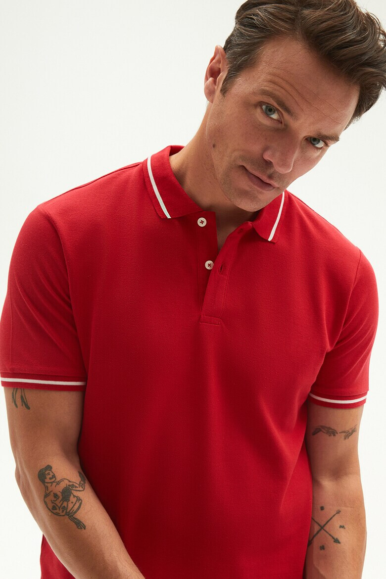 June Tricou polo cu terminatii contrastante - Pled.ro