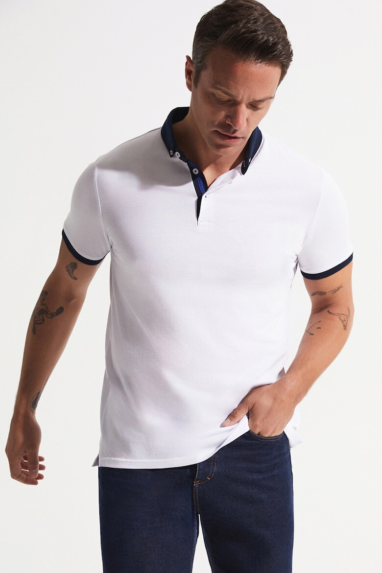 June Tricou polo slim fit de bumbac - Pled.ro