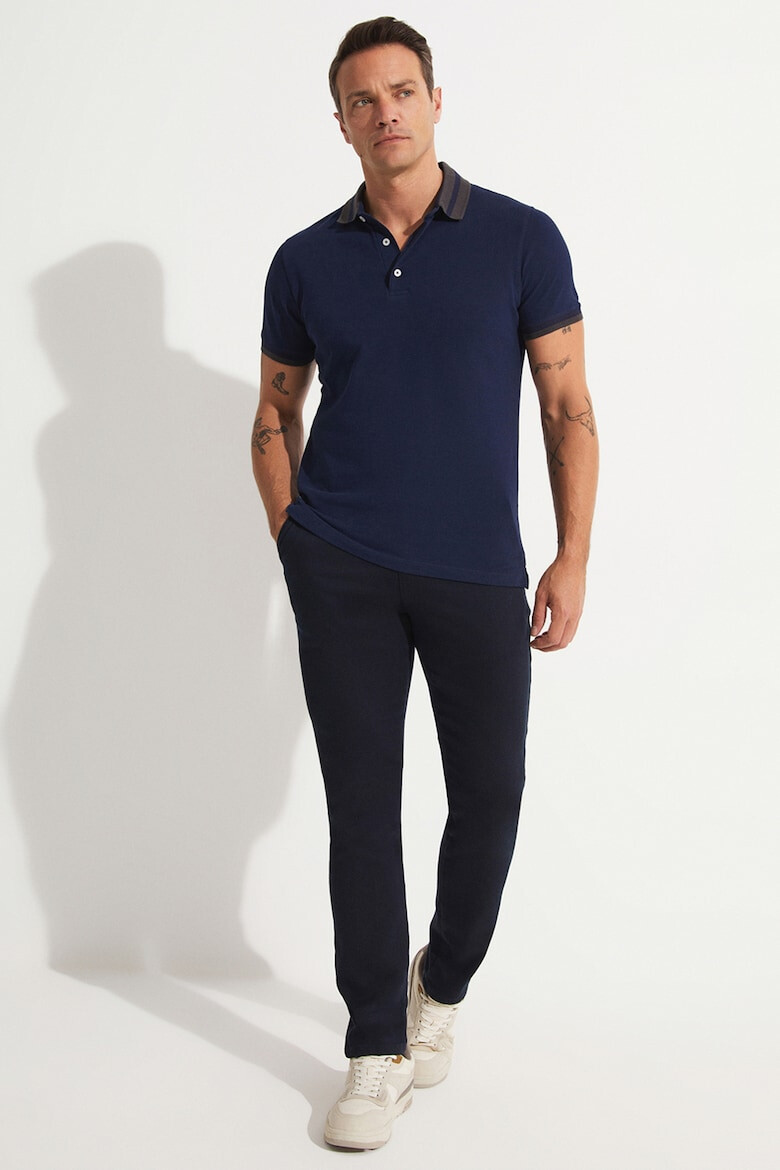 June Tricou slim fit polo de bumbac pique - Pled.ro