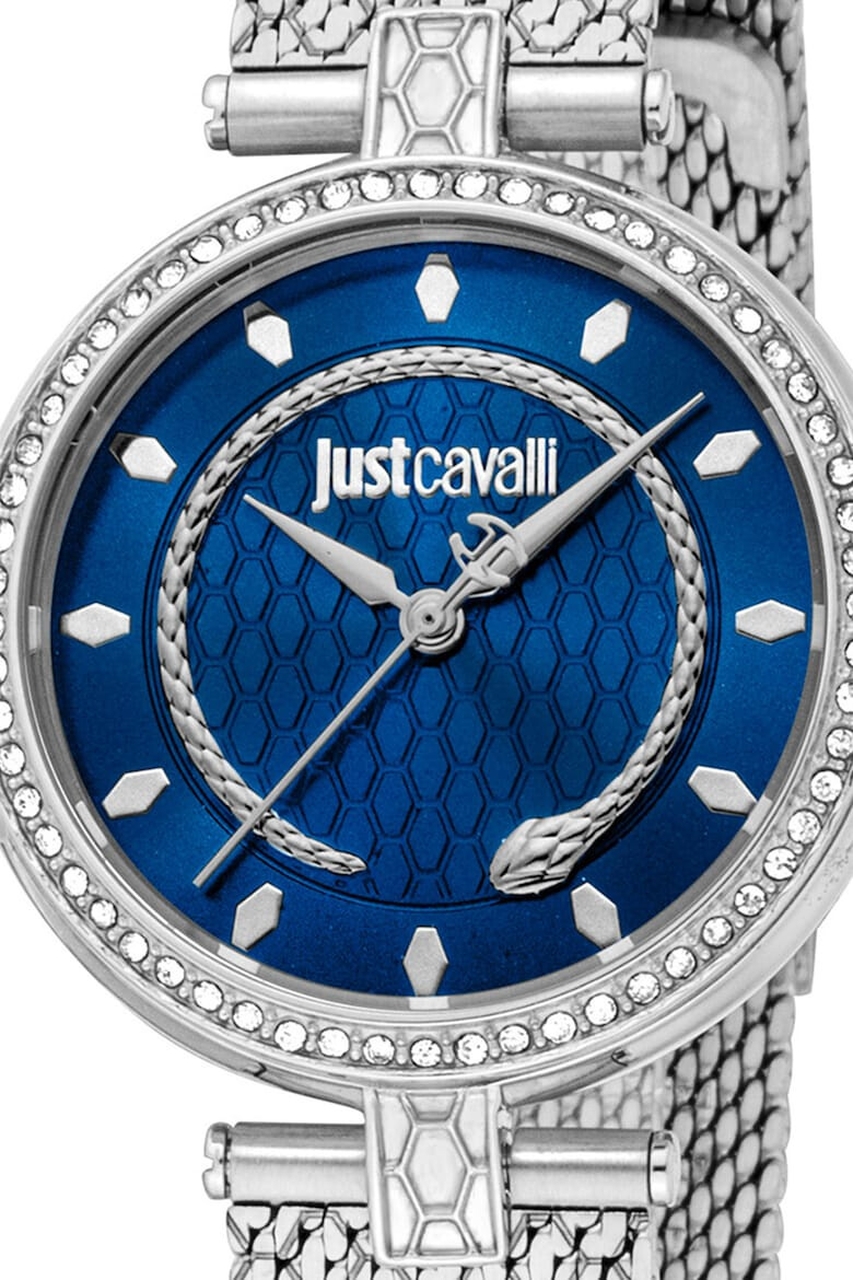 JUST CAVALLI Ceas analog cu coroana din cristale - Pled.ro