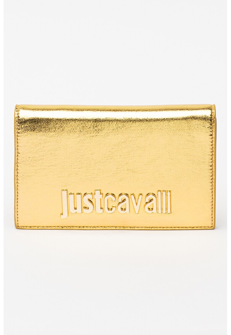 JUST CAVALLI Geanta plic metalica cu logo - Pled.ro