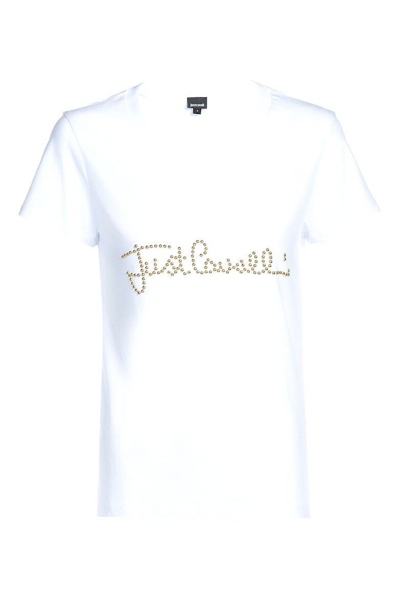 JUST CAVALLI Tricou din bumbac cu aplicatie logo - Pled.ro