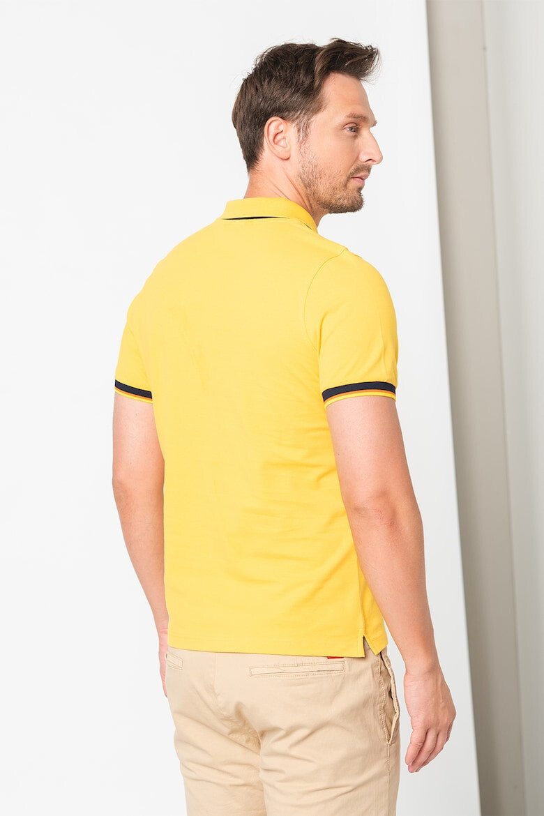 K-Way Tricou polo slim fit cu margini contrastante Vincent - Pled.ro