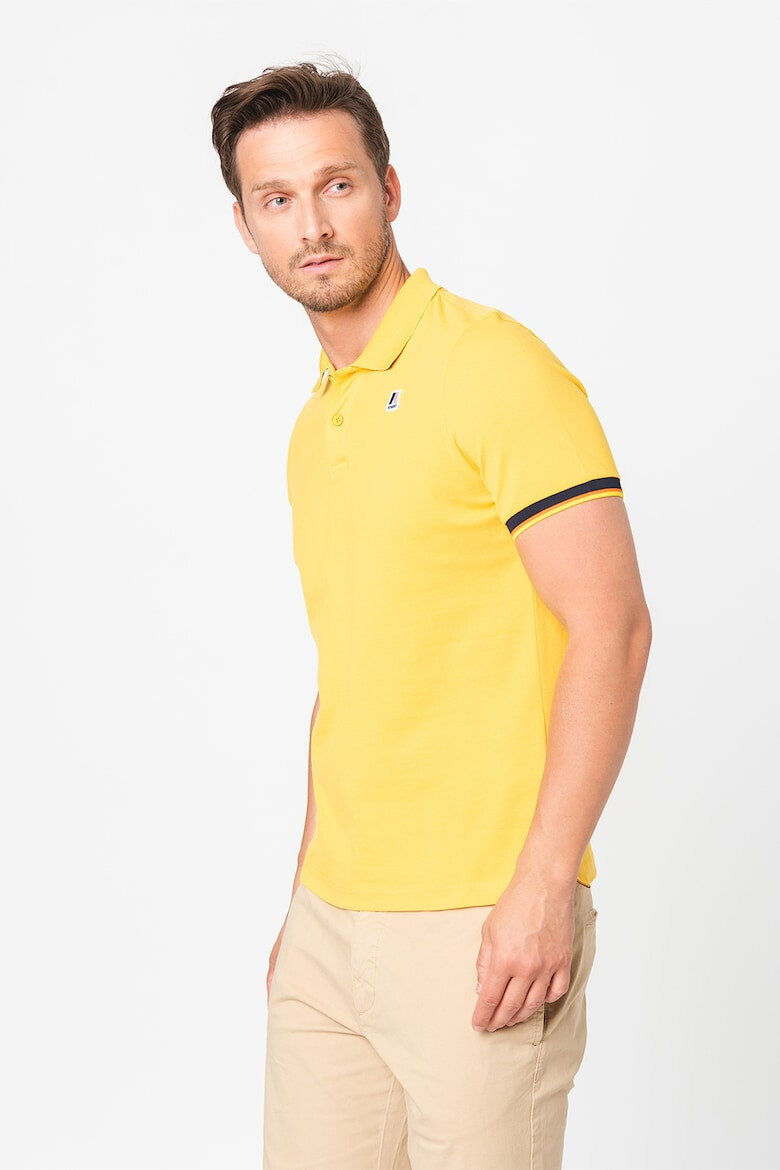 K-Way Tricou polo slim fit cu margini contrastante Vincent - Pled.ro