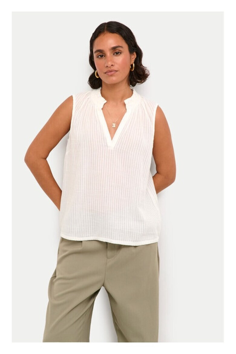 kaffe Tricou dama 369384 Alb Bumbac - Pled.ro