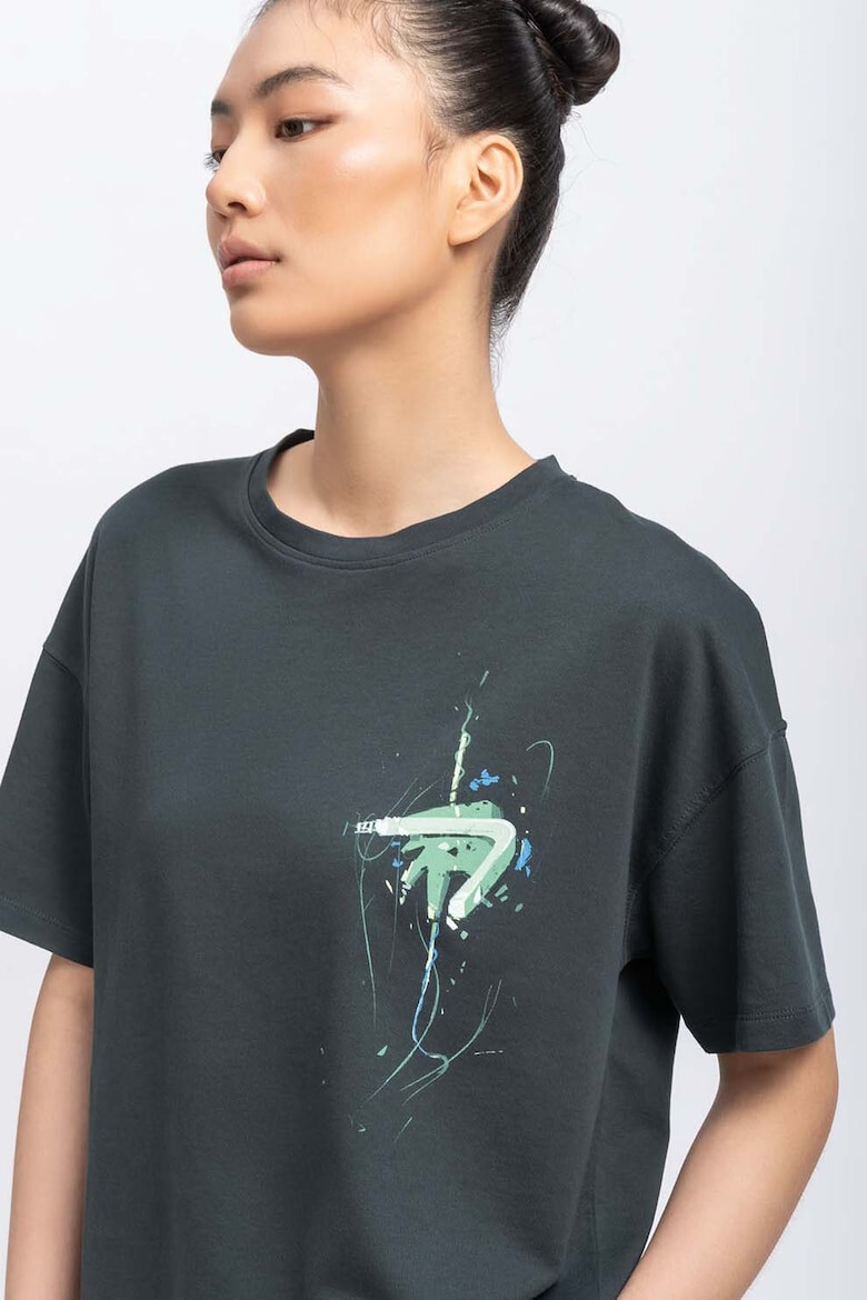 KAFT Tricou unisex lejer cu imprimeu abstract - Pled.ro