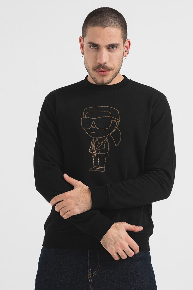 Karl Lagerfeld Bluza de trening cu decolteu la baza gatului si logo - Pled.ro