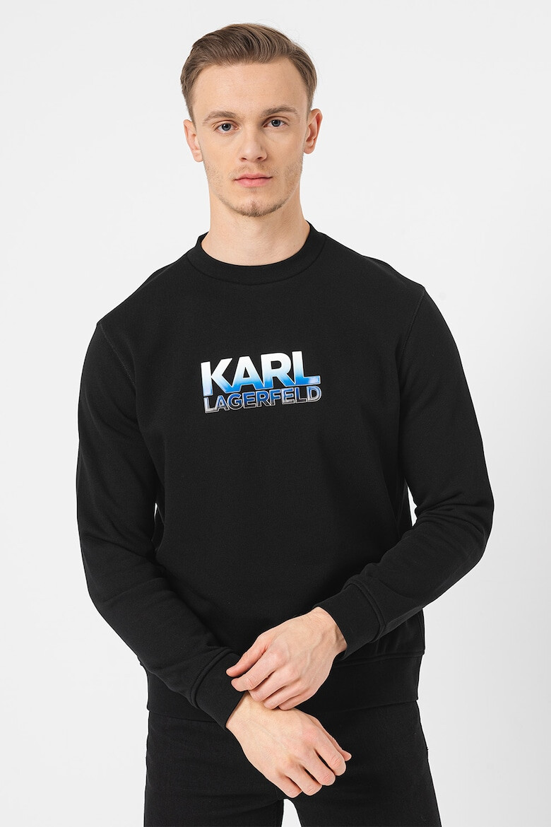 Karl Lagerfeld Bluza de trening cu imprimeu logo Negru Alb Albastru - Pled.ro