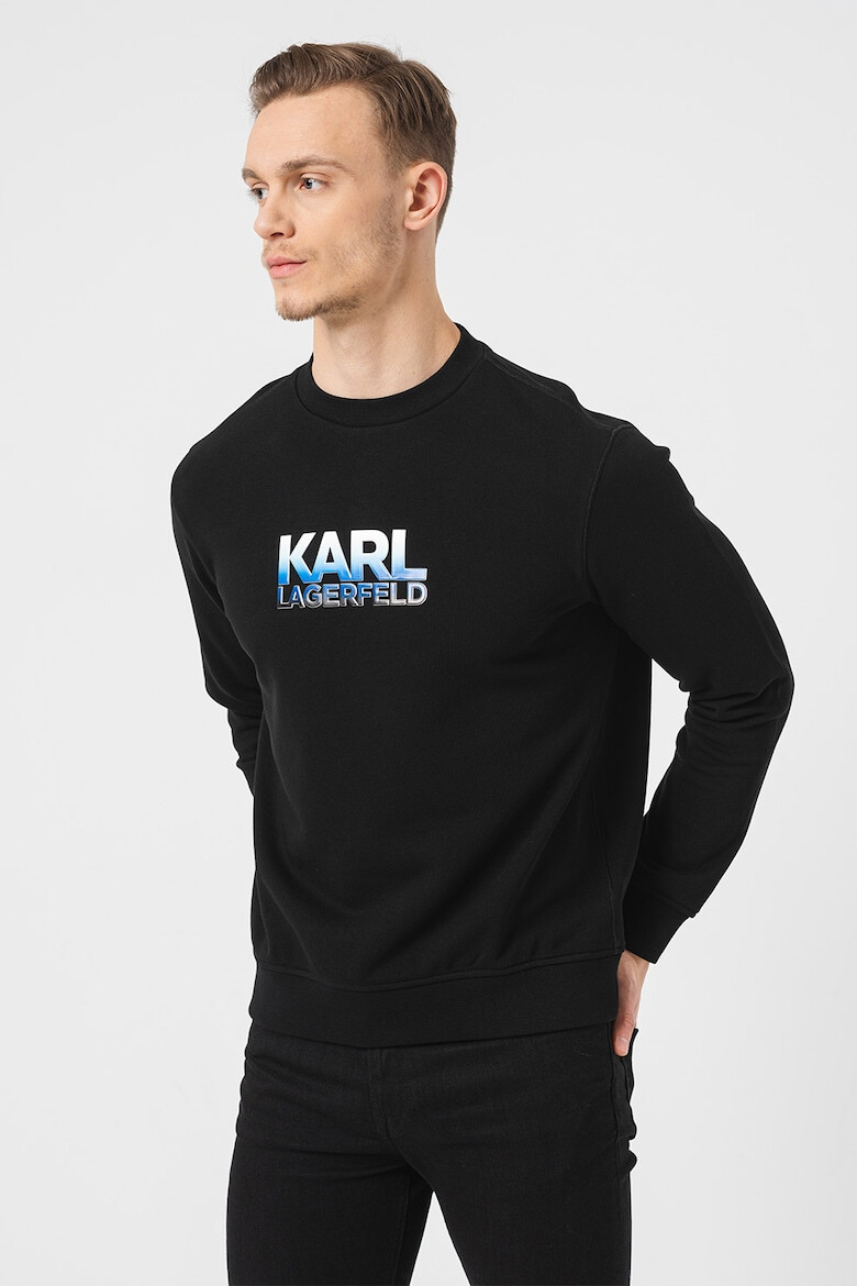 Karl Lagerfeld Bluza de trening cu imprimeu logo Negru Alb Albastru - Pled.ro