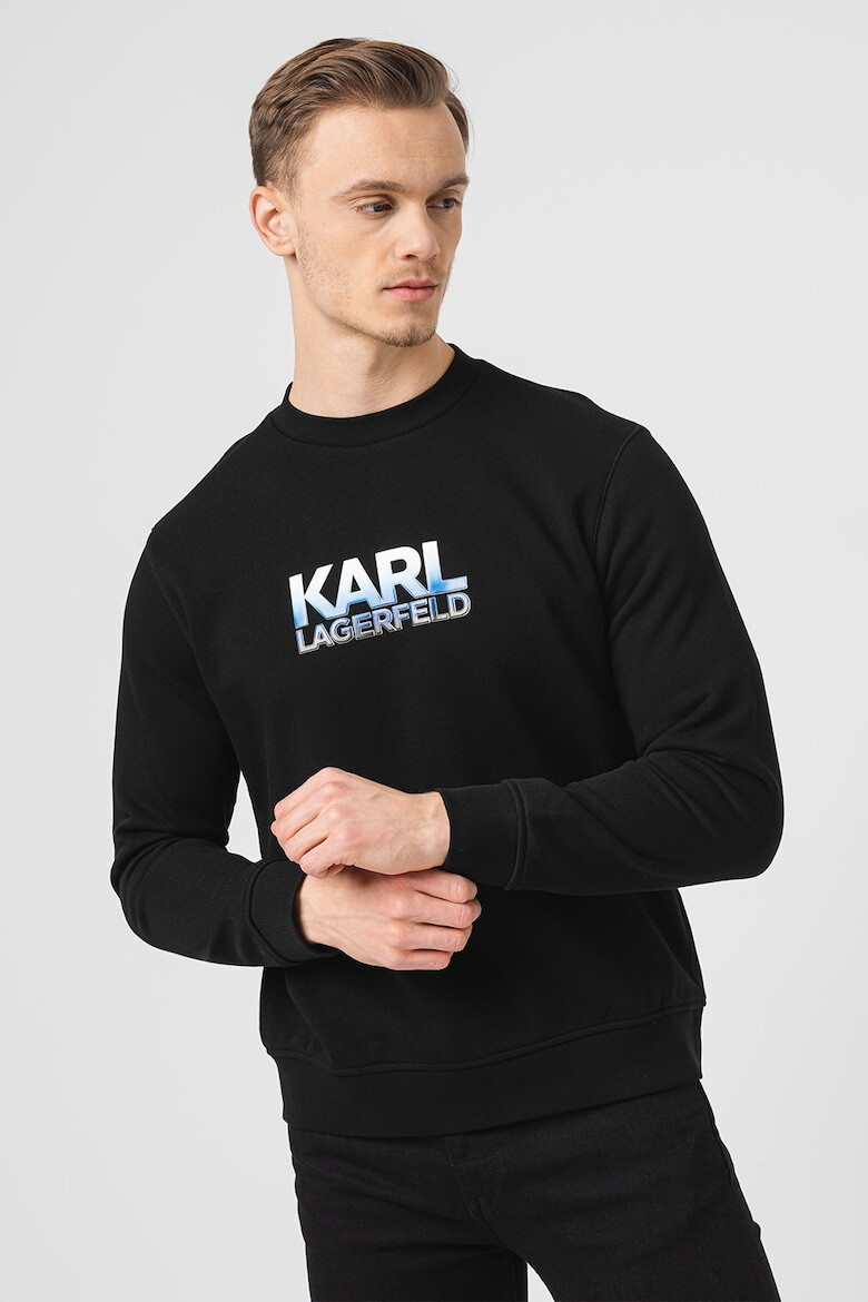 Karl Lagerfeld Bluza de trening cu imprimeu logo Negru Alb Albastru - Pled.ro