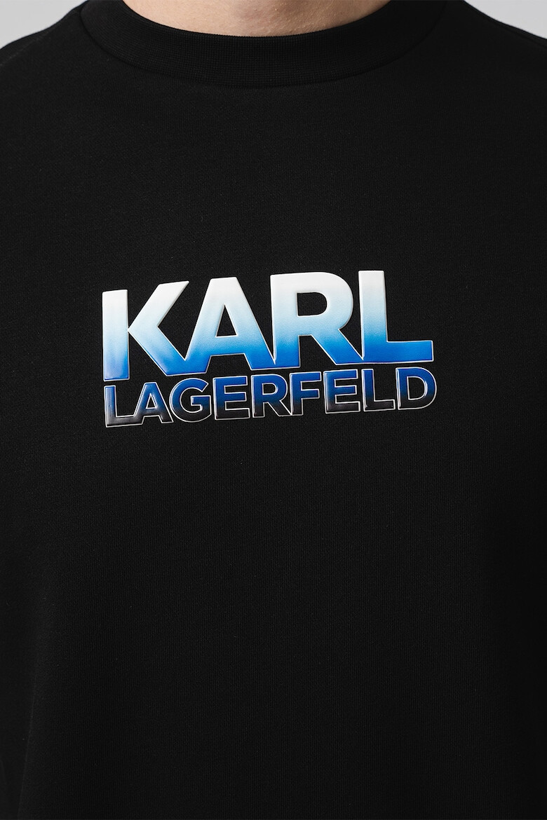 Karl Lagerfeld Bluza de trening cu imprimeu logo Negru Alb Albastru - Pled.ro