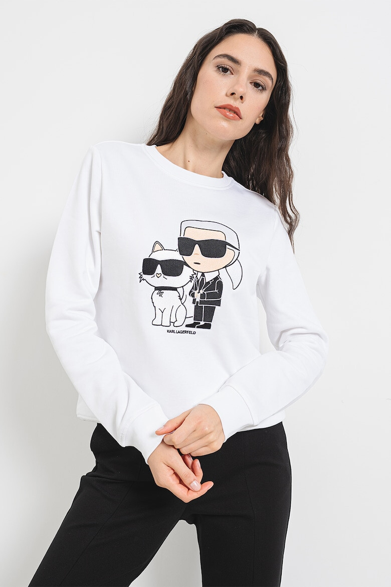 Karl Lagerfeld Bluza de trening din amestec de bumbac organic Ikonik - Pled.ro