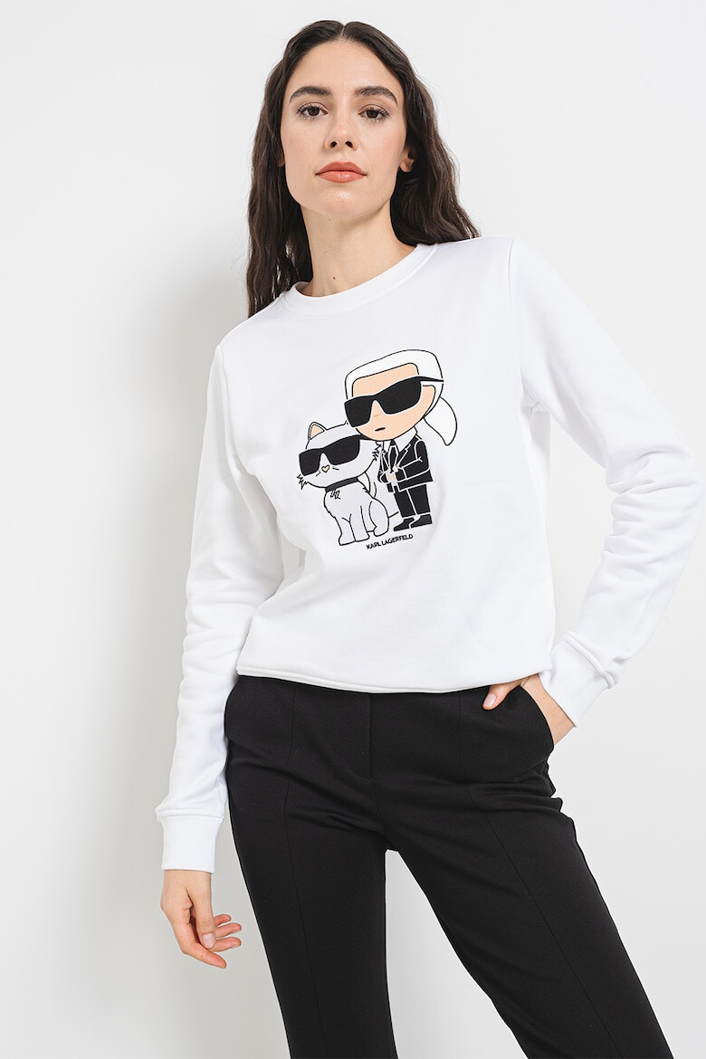 Karl Lagerfeld Bluza de trening din amestec de bumbac organic Ikonik - Pled.ro