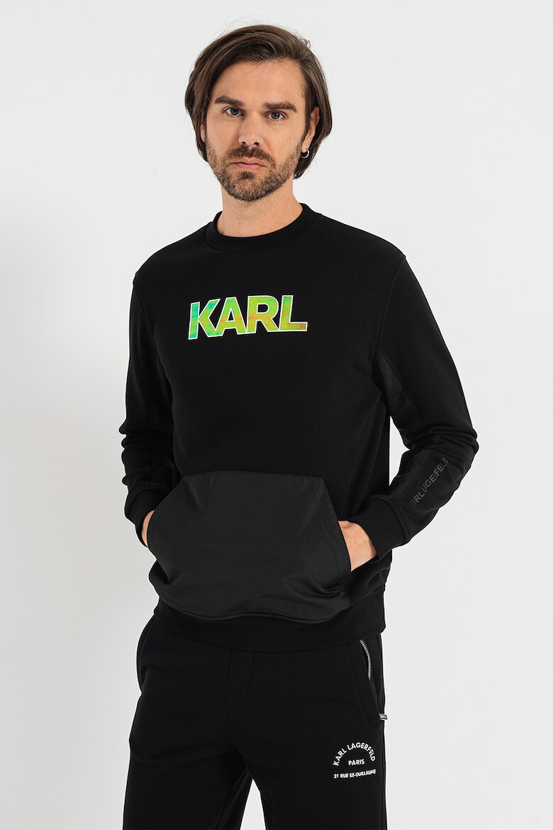 Karl Lagerfeld Bluza sport cu logo si buzunar kangaroo - Pled.ro