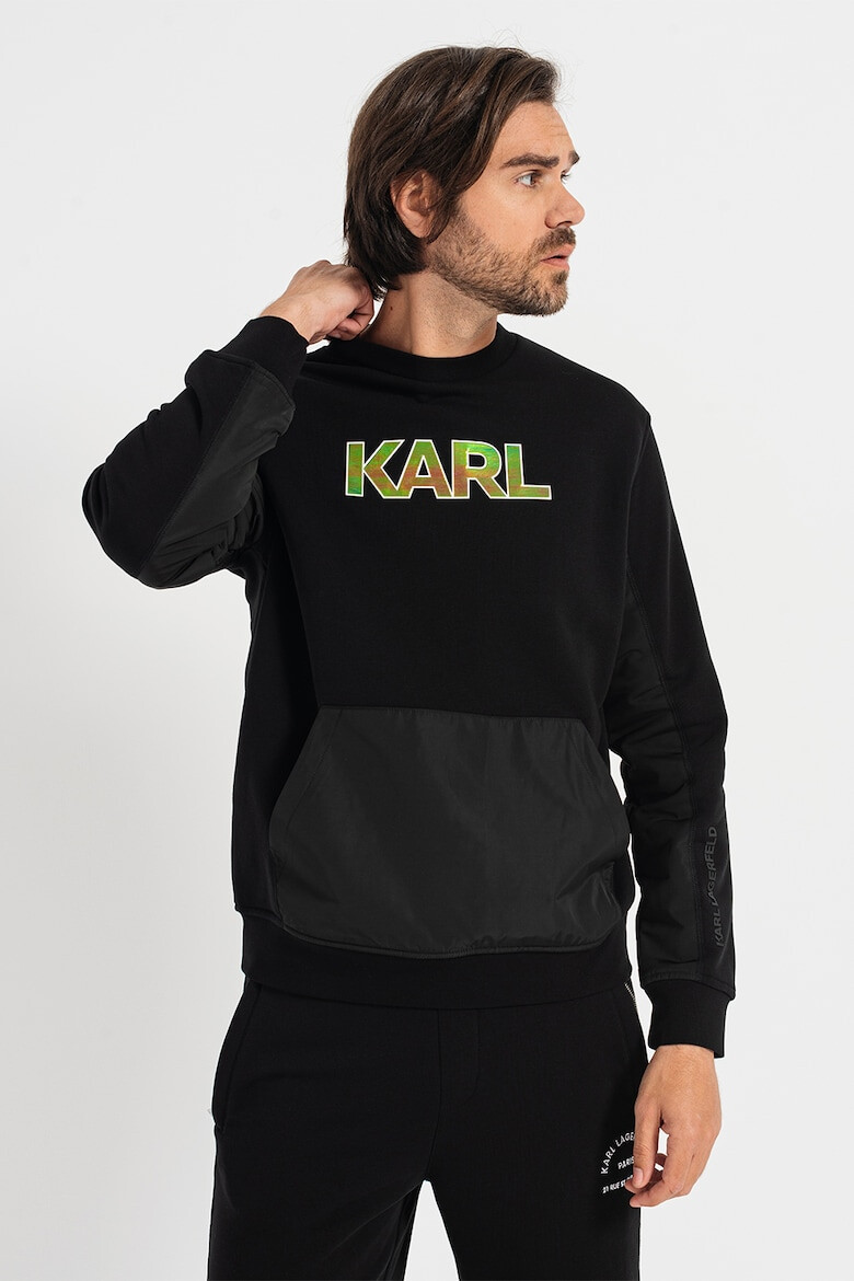 Karl Lagerfeld Bluza sport cu logo si buzunar kangaroo - Pled.ro