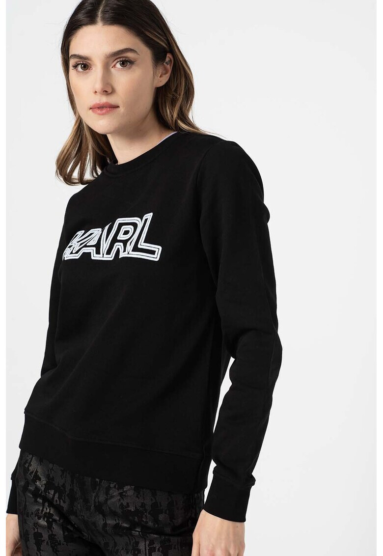 Karl Lagerfeld Bluza sport de bumbac cu logo supradimensionat - Pled.ro