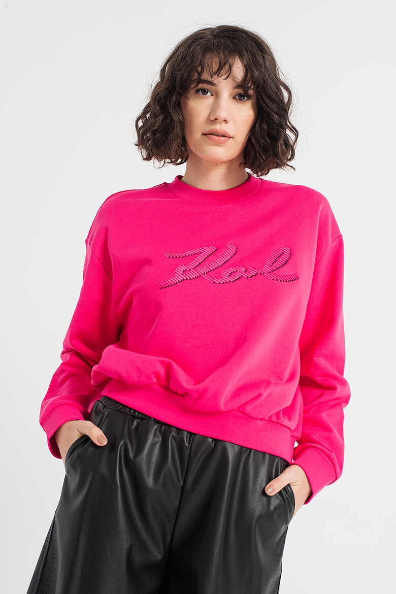 Karl Lagerfeld Bluza sport de bumbac organic cu logo - Pled.ro