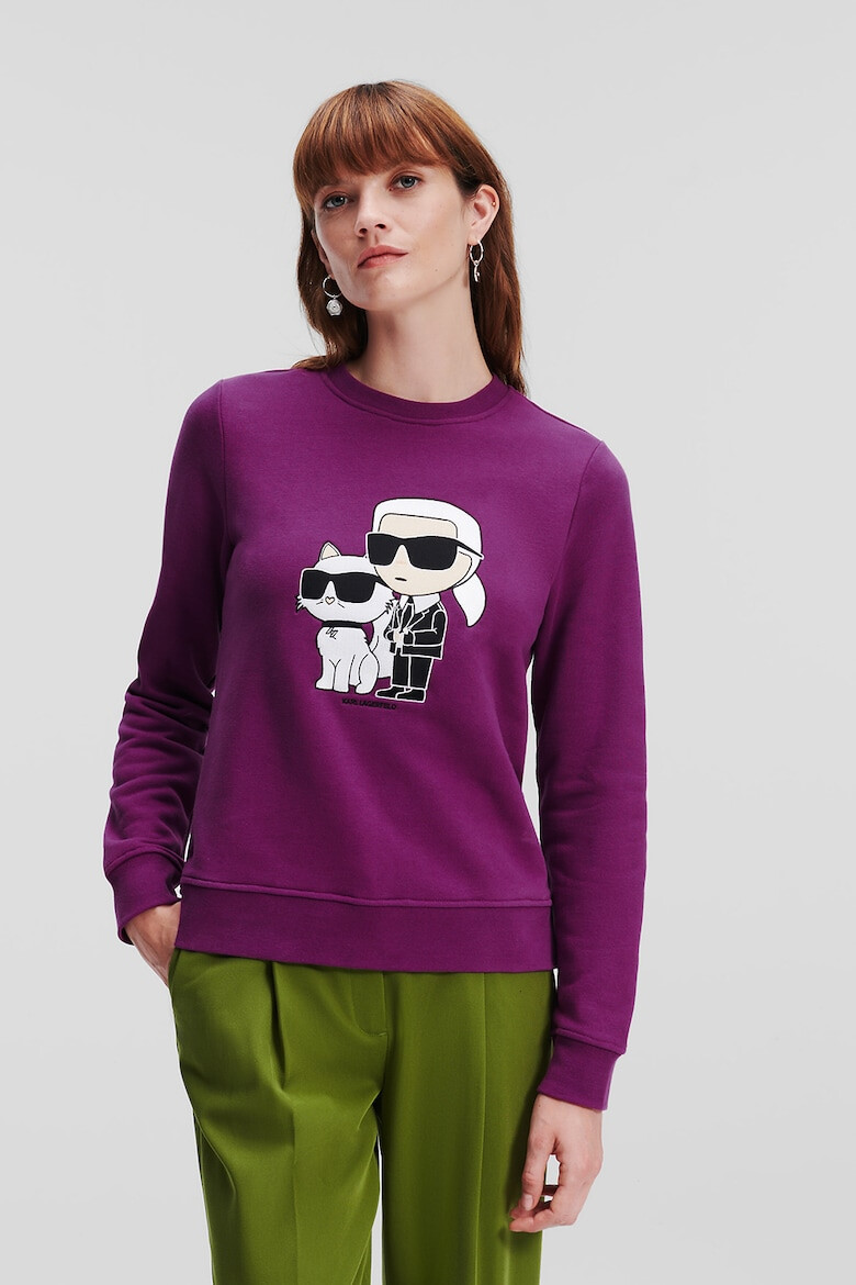 Karl Lagerfeld Bluza sport din amestec de bumbac organic Ikonik - Pled.ro