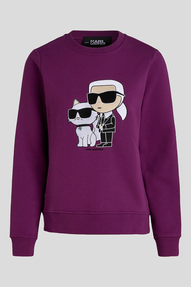 Karl Lagerfeld Bluza sport din amestec de bumbac organic Ikonik - Pled.ro