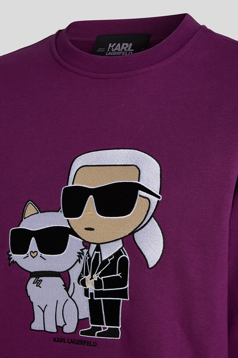 Karl Lagerfeld Bluza sport din amestec de bumbac organic Ikonik - Pled.ro