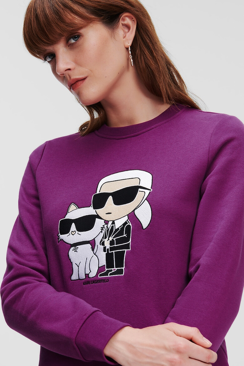 Karl Lagerfeld Bluza sport din amestec de bumbac organic Ikonik - Pled.ro