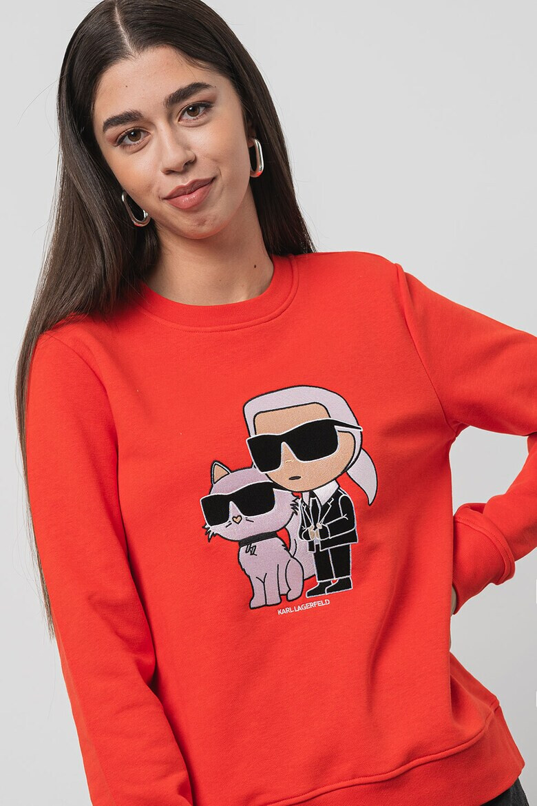 Karl Lagerfeld Bluza sport din amestec de bumbac organic Ikonik - Pled.ro