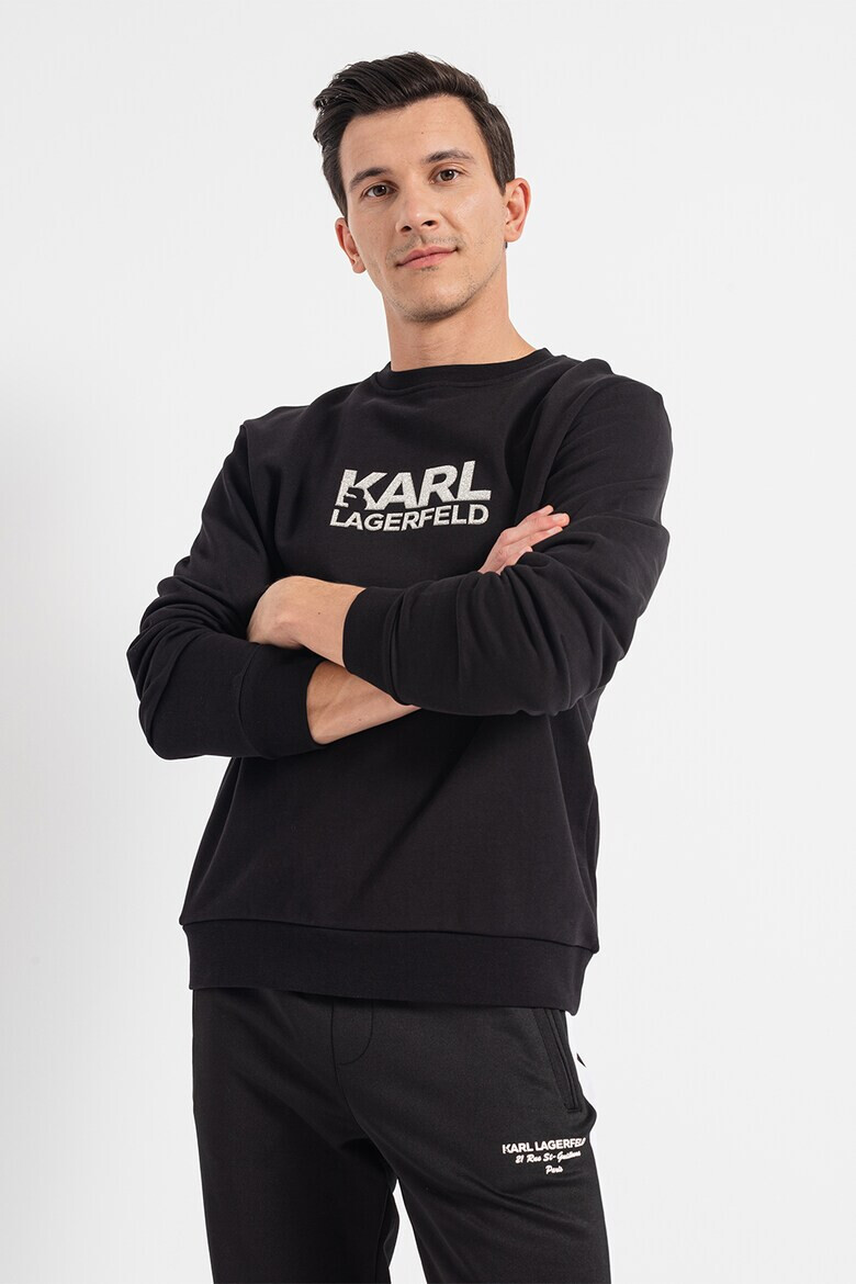 Karl Lagerfeld Bluza sport din bumbac cu aplicatie logo - Pled.ro