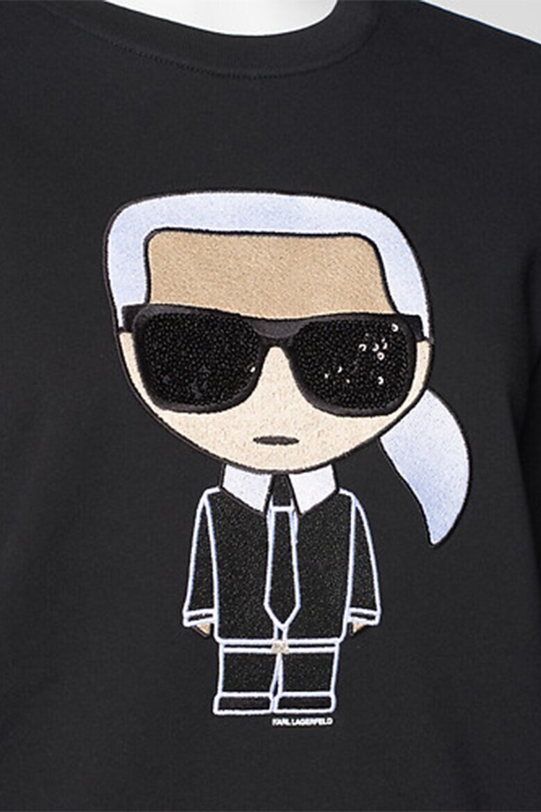 Karl Lagerfeld Bluza sport din bumbac organic cu model grafic Ikonik Karl - Pled.ro