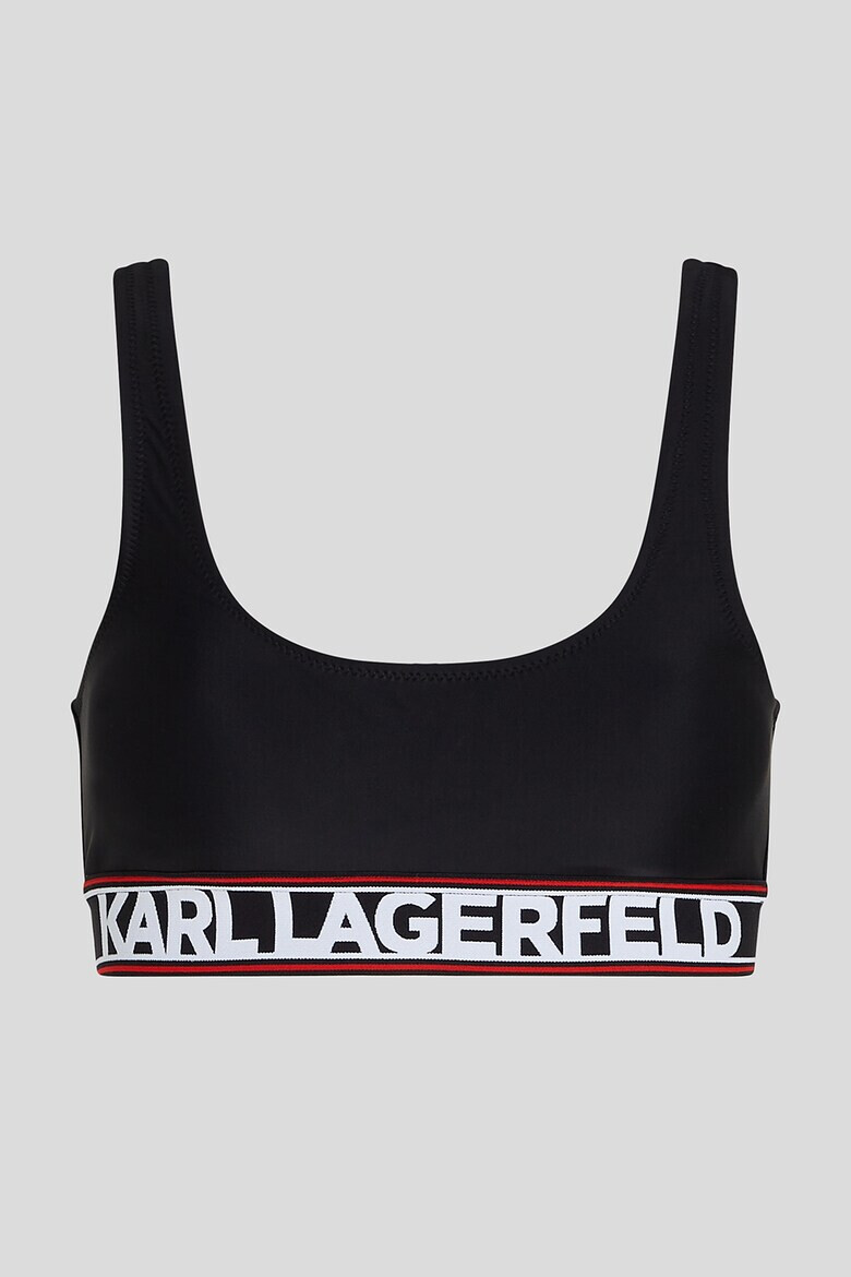 Karl Lagerfeld Bustiera de baie cu imprimeu logo - Pled.ro