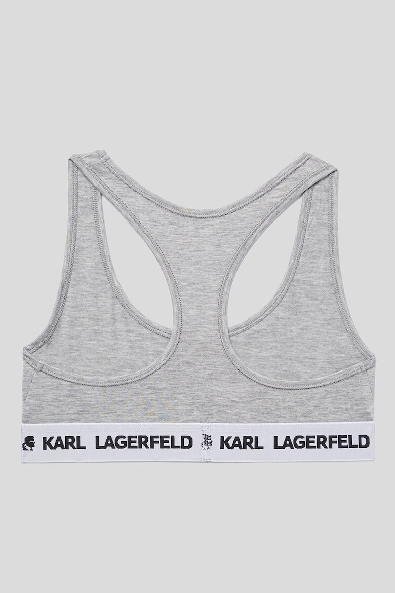 Karl Lagerfeld Bustiera racerback cu banda cu logo - Pled.ro