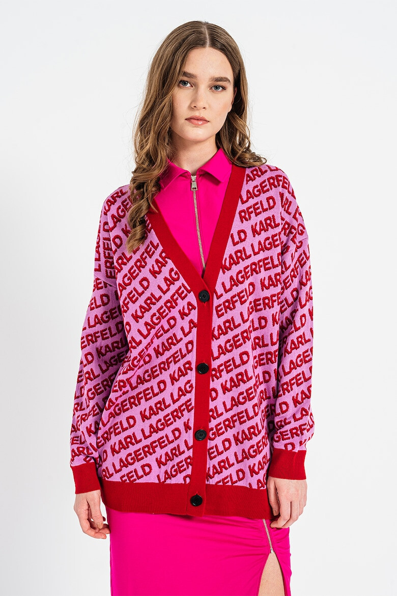 Karl Lagerfeld Cardigan din amestec de lana cu model - Pled.ro