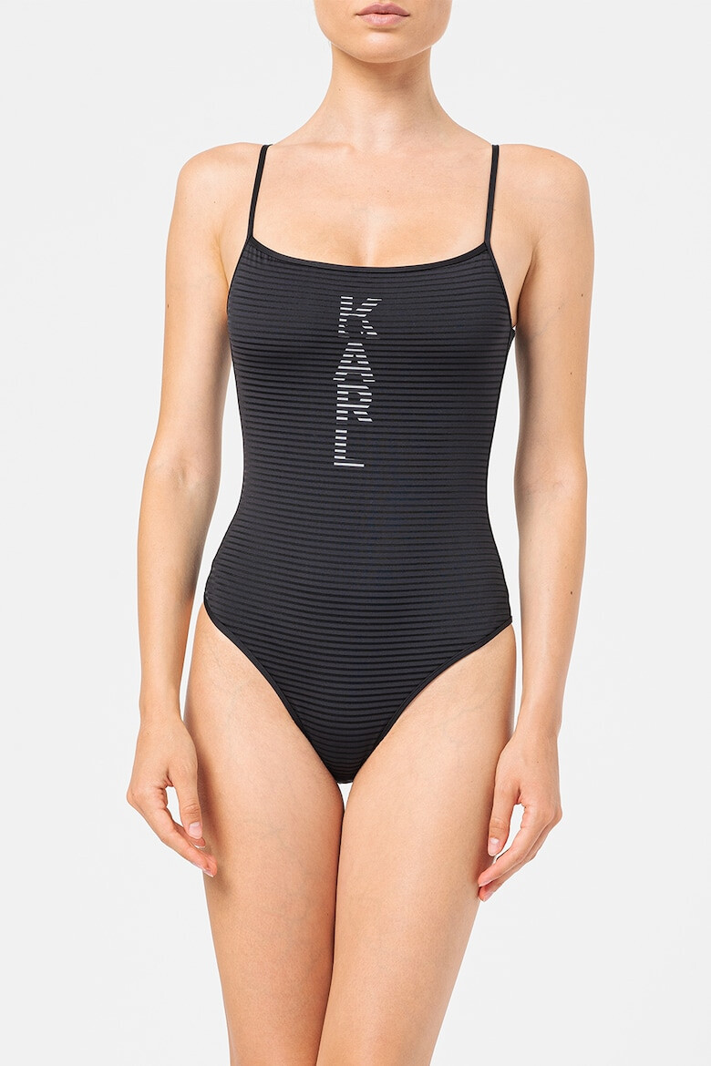 Karl Lagerfeld Costum de baie intreg cu imprimeu logo - Pled.ro