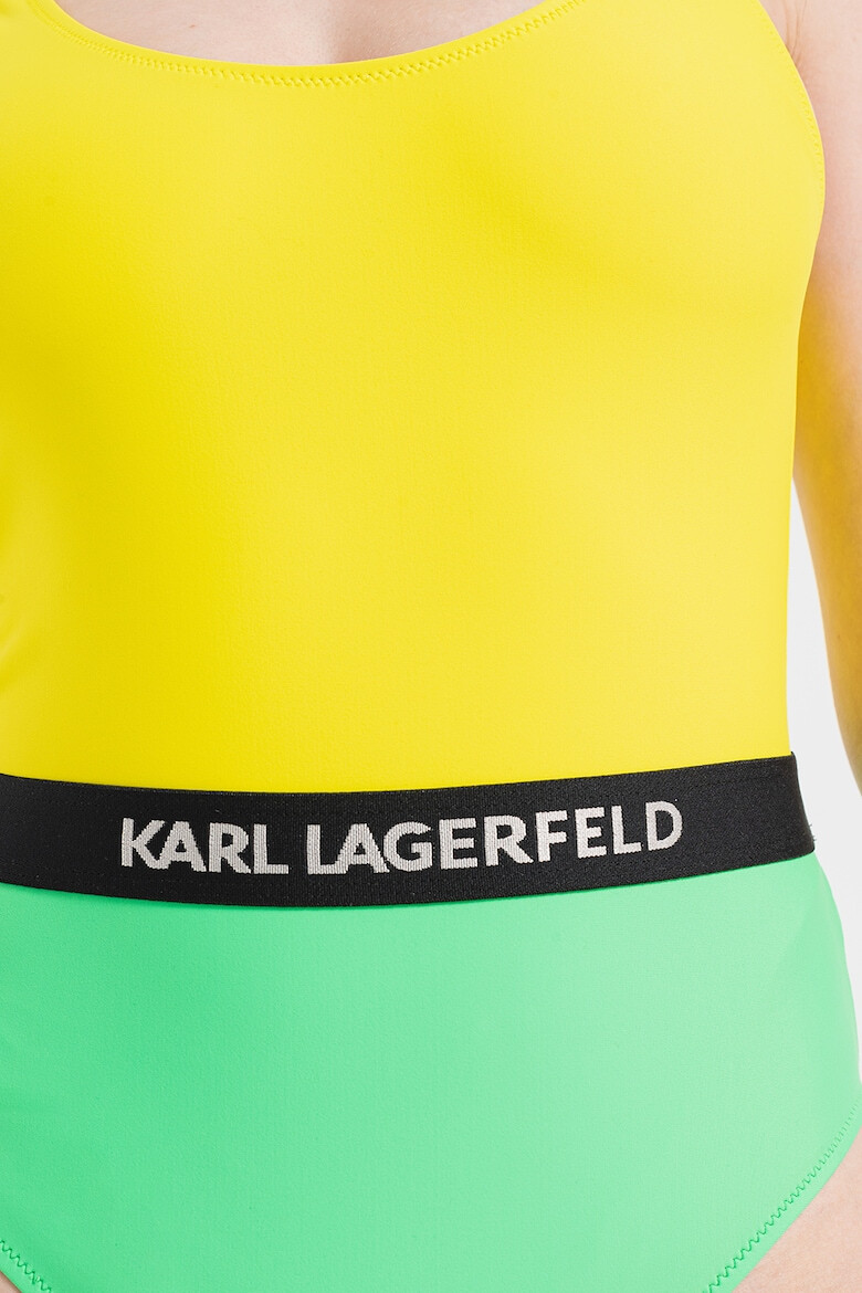 Karl Lagerfeld Costum de baie intreg cu model colorblock - Pled.ro