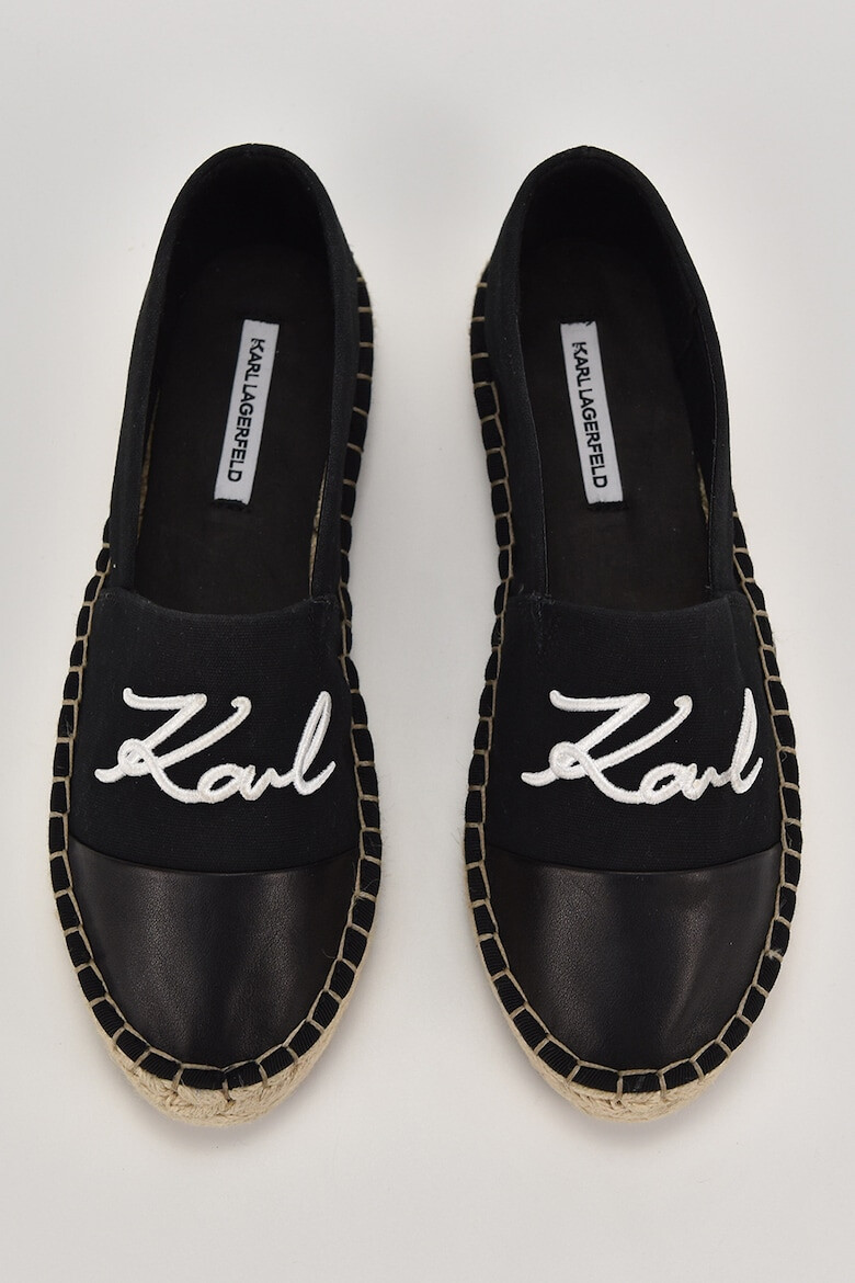 Karl Lagerfeld Espadrile de material textil cu garnituri de piele - Pled.ro