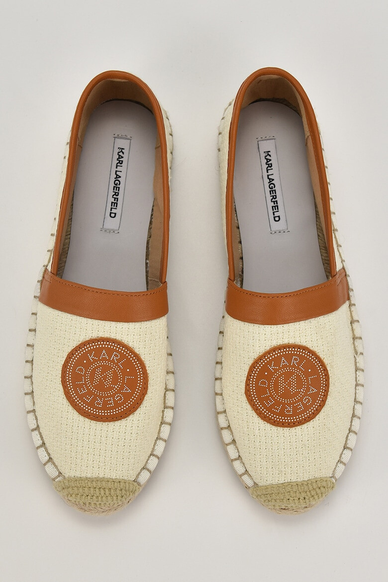 Karl Lagerfeld Espadrile de material textil si piele cu aplicatie logo - Pled.ro