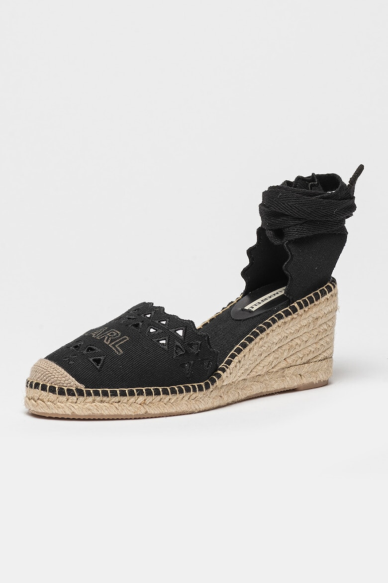 Karl Lagerfeld Espadrile D'Orsay cu logo Kamini - Pled.ro